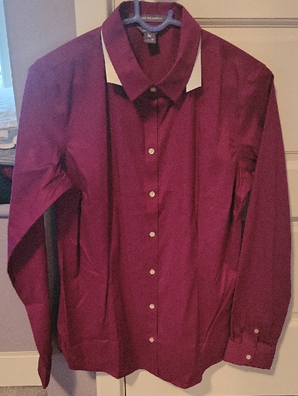 Eddie Bauer Plum Button-Down Shirt